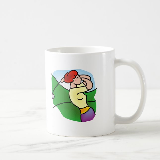 Kvinna Golf Kaffemugg (Höger)
