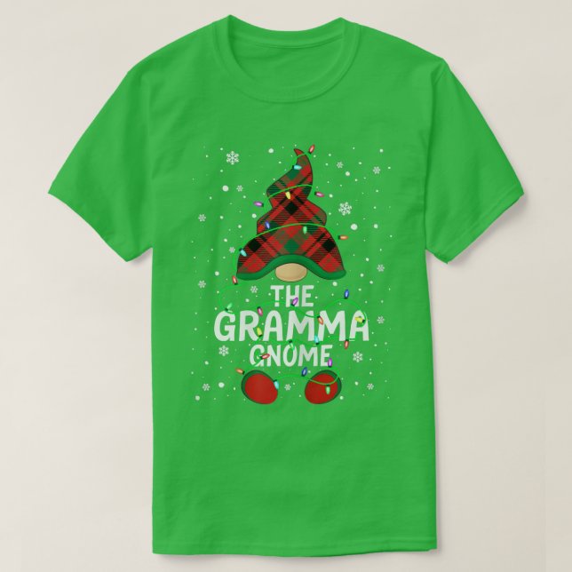 Kvinna Gramma Gnome-familjens matchningsgrupp Chri T Shirt (Design framsida)