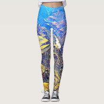 Kvinna "grand Canyon" i pastellfärgade Leggings.