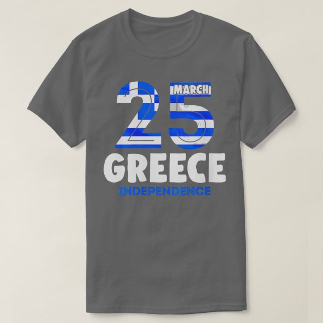 Kvinna grekiska Independence day den 25 mars Grekl T Shirt (Design framsida)