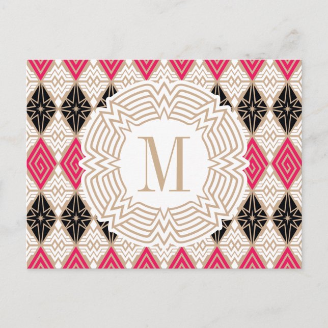  kvinna, grekiska Mönster Vykort (Framsida)