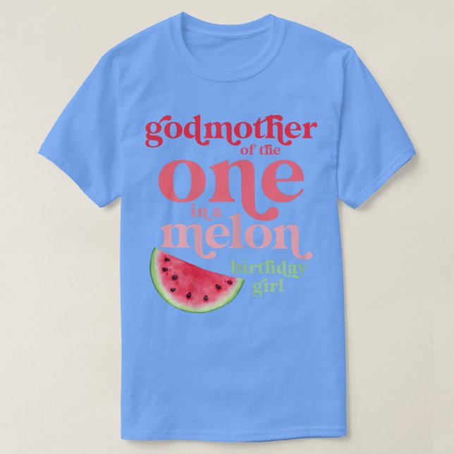 Kvinna gudmor i en Melon Birthday Girl T Shirt (Design framsida)