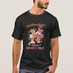 Kvinna gudmor till en Groovy Girl Boho Hippie Re T Shirt