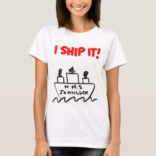 Kvinna H.M.S. Johnlock I FRAKT DET! T-tröja T Shirt
