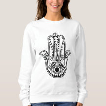 Kvinna Hamsa Hand, långdragen skjorta
