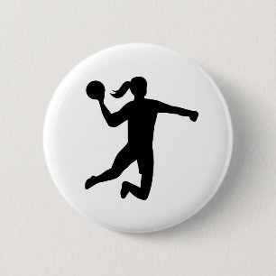 Kvinna handboll knapp