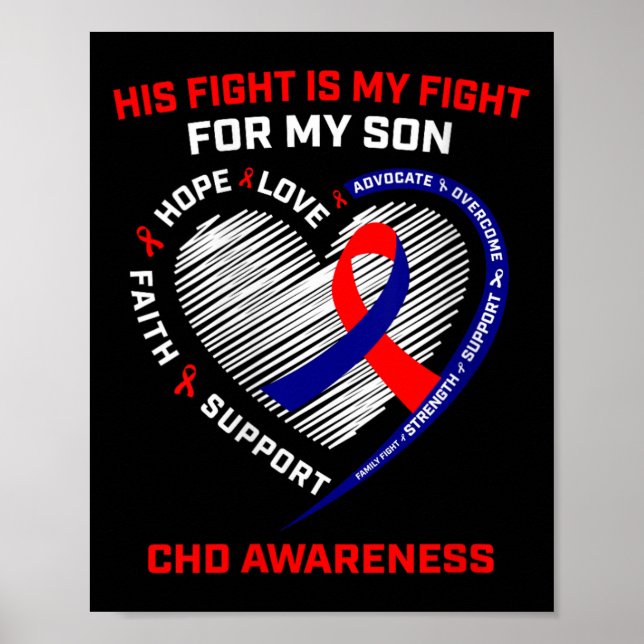 Kvinna hans kamp Son Chd Awareness Heart Disease G Poster (Framsidan)