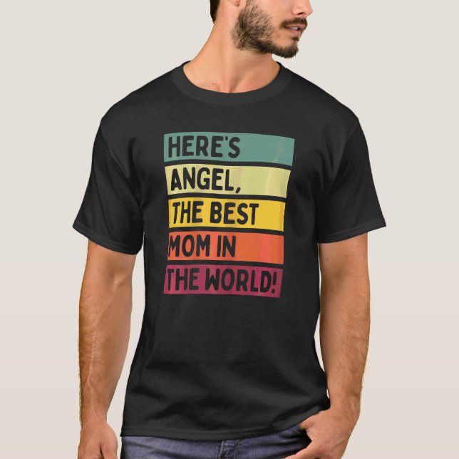 Kvinna här är den bästa Mamma i världens månad T Shirt (Framsida)