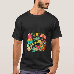 Kvinna Hej sommarvaccinering Ice Cream Älskare Pop T Shirt