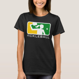 Kvinna högre seriePickleball T-tröja (svarten) Tee Shirt