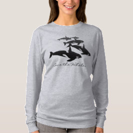 Kvinna Hoodie för konst för val för Orca för T-shirt