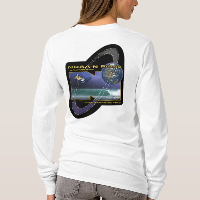 Kvinna Hoodie Tee Shirt (Baksida)