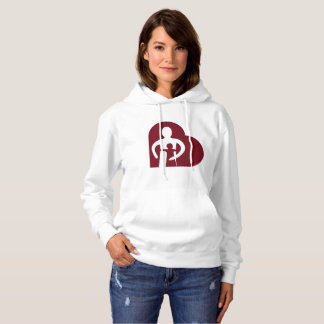 Kvinna Hoodie (vit) Tee Shirt