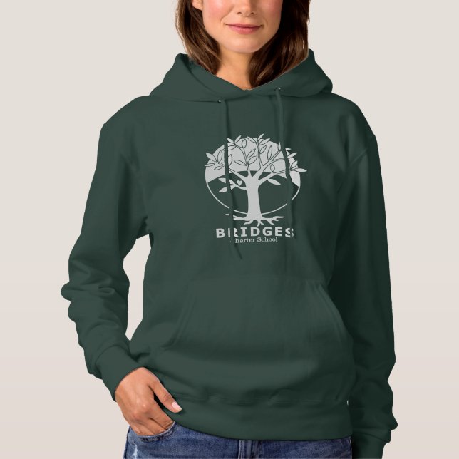 Kvinna HoodiePullover - var. färger Tee (Framsida)