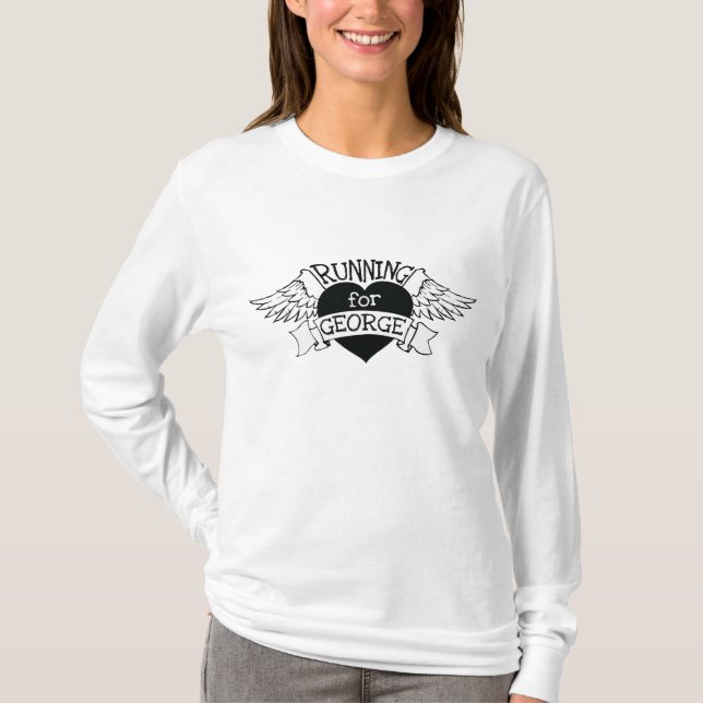 Kvinna Hoodiespring för George T-shirt (Framsida)