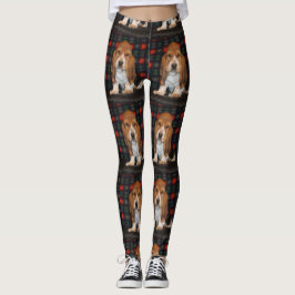 kvinna hund för damaskerBasset Leggings