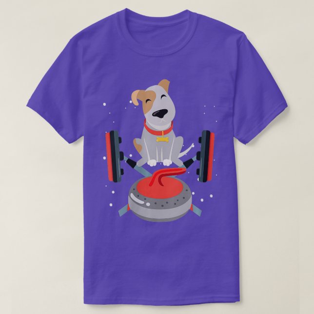 Kvinna Hund på en kurvande stenkorridor T Shirt (Design framsida)