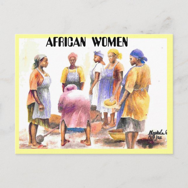 kvinna i Afrika 2, AFRICAN WOMEN Vykort (Framsida)