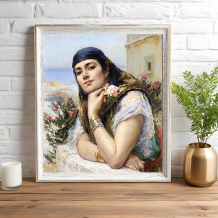 Kvinna i Algiers, Arthur Bridgman Poster