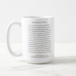 Kvinna i Arenas inspirationcitat Kaffemugg