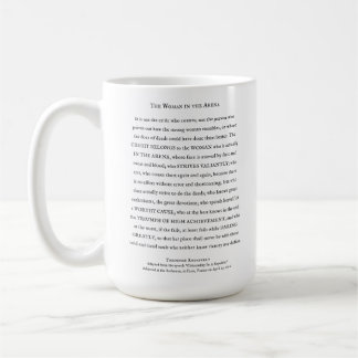 Kvinna i Arenas inspirationcitat Kaffemugg