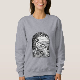 Kvinna i Art Nouveau-stil läser under träd T Shirt