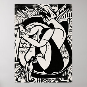 Kvinna i Bathtub av Ernst Ludwig Kirchner Poster