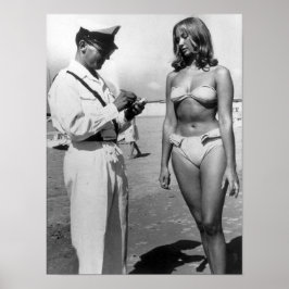 Kvinna i Bikini Biljett Poster