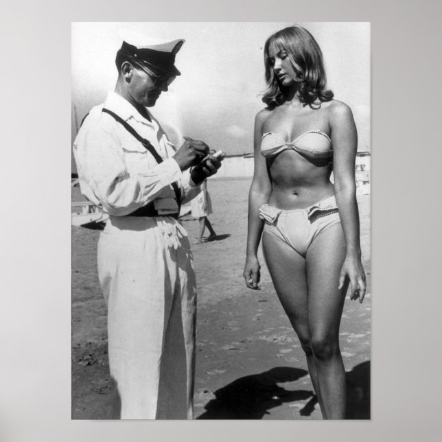 Kvinna i Bikini Biljett Poster (Framsidan)