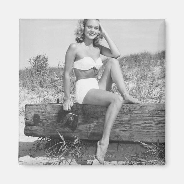 Kvinna i Bikini Magnet (Framsidan)