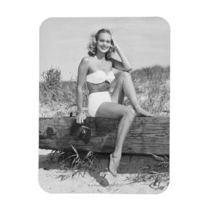 Kvinna i Bikini Magnet