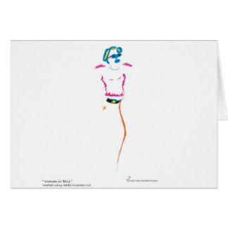 Kvinna i blått OBS kort