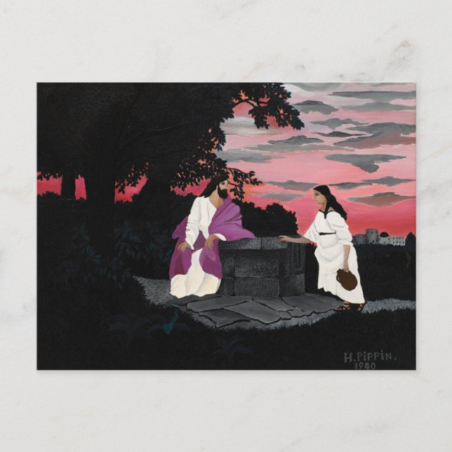 Kvinna i brunnen, Berömd Helg Vykort (Framsida)