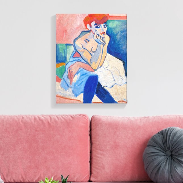 Kvinna i chemise | Andre Derain | Canvastryck (Insitu (Vardagsrum))