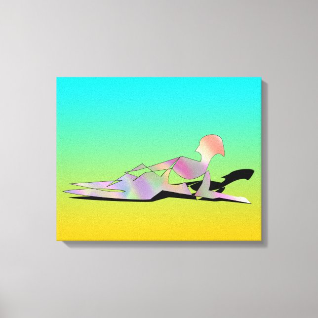 Kvinna i en bov canvastryck (Framsida)