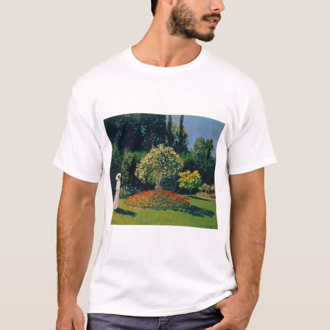 Kvinna i en Garden, Monet T Shirt (Framsida)