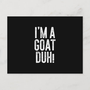 Kvinna i en goat Duh! Costume Gift Meddelande Vykort