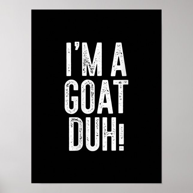 Kvinna i en goat Duh! Costume Gift Poster (Framsidan)