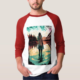 Kvinna i en psykedelisk sjötröja | Trippig 4 T Shirt