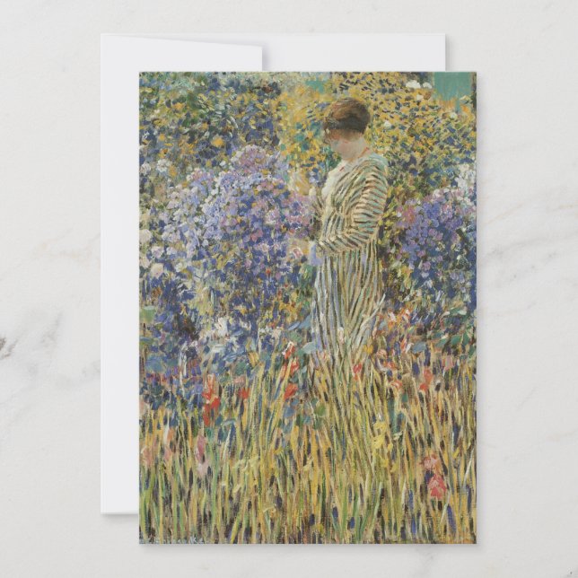 Kvinna i en trädgård av Frederick Frieseke, Fine A (Framsida)