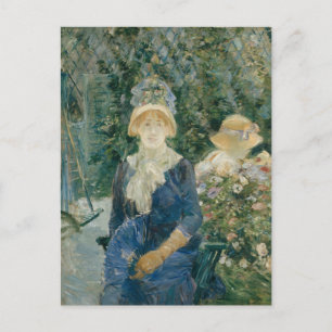 Kvinna i en trädgård Berthe Morisot Vykort