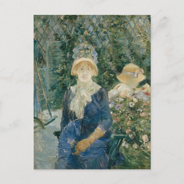 Kvinna i en trädgård | Berthe Morisot Vykort (Framsida)