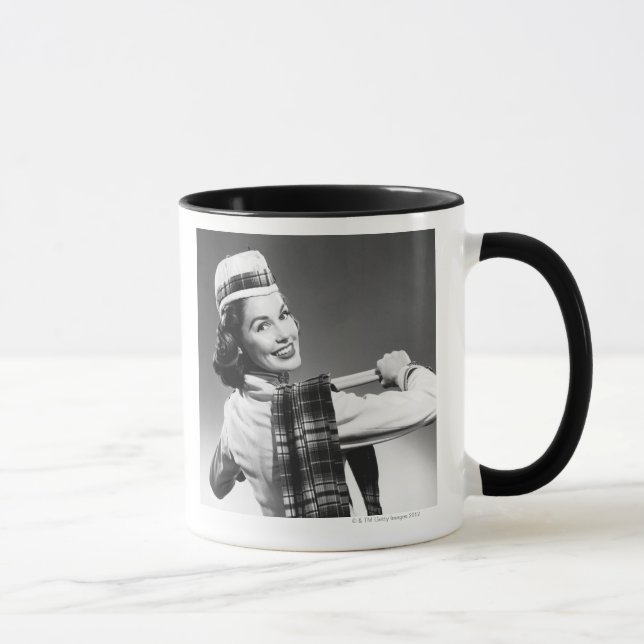 Kvinna i ett lock mugg (Höger)