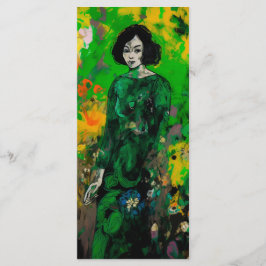 kvinna i färglöst fält meny