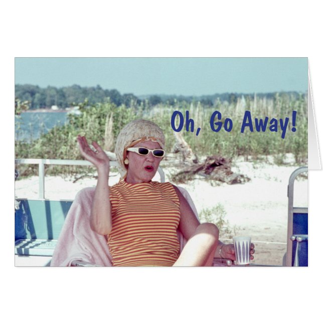 Kvinna i hårvalsar, åk humoristisk hälsningskort (Framsidan Horizontal)