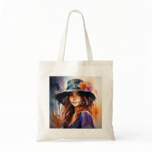 Kvinna i Hat: Porträtt i Vibrant Grace