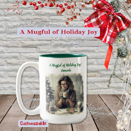 Kvinna i jordens tonåringar, förutseende av Helgda Två-Tonad Mugg