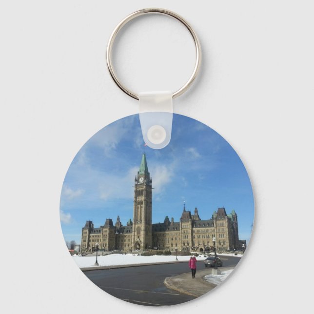 Kvinna i Kanadas parlament i Ottawa Nyckelring (Framsida)