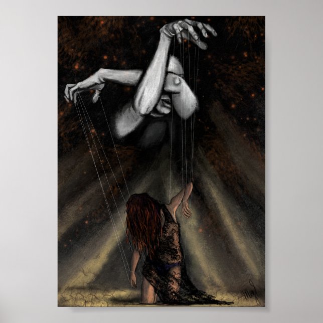 Kvinna i kärlek docka - Poster Print - Målning Kon (Framsidan)