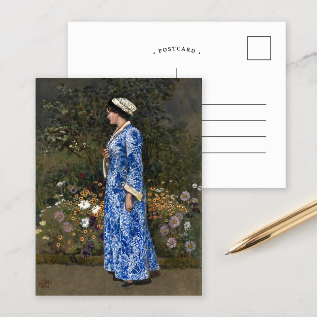 Kvinna i kimono | Walter Crane Vykort (Skapare uppladdad)